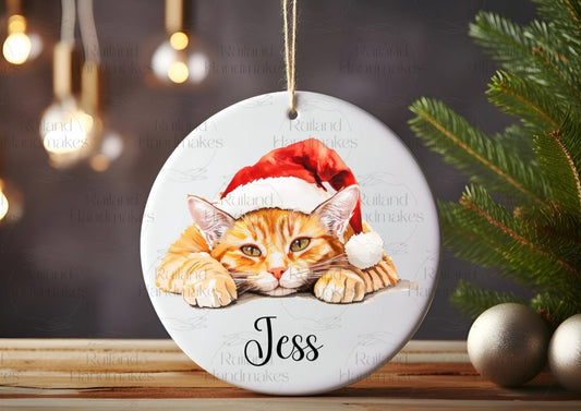 Cat Christmas Hanging Ornament